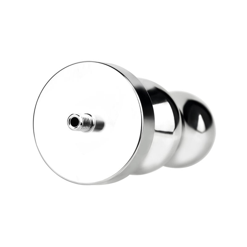 BDStyle Stainless Steel Male Chastity Cage With Enema Butt Plug Medium Male Chastity