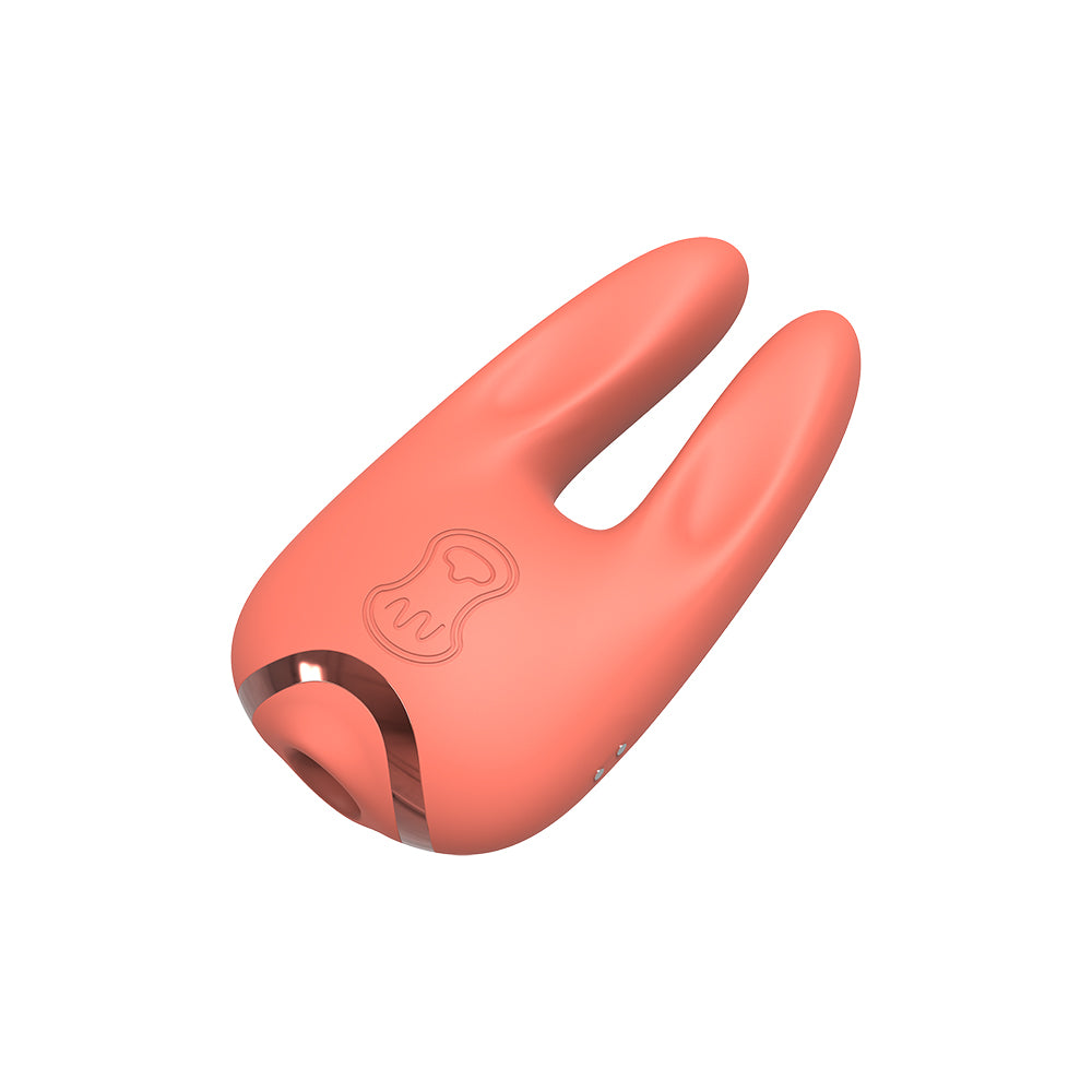 Kissen Bloom 5 Suction & 8 Vibration Clitoral Massager Peach Clit Ticklers and Pulsators