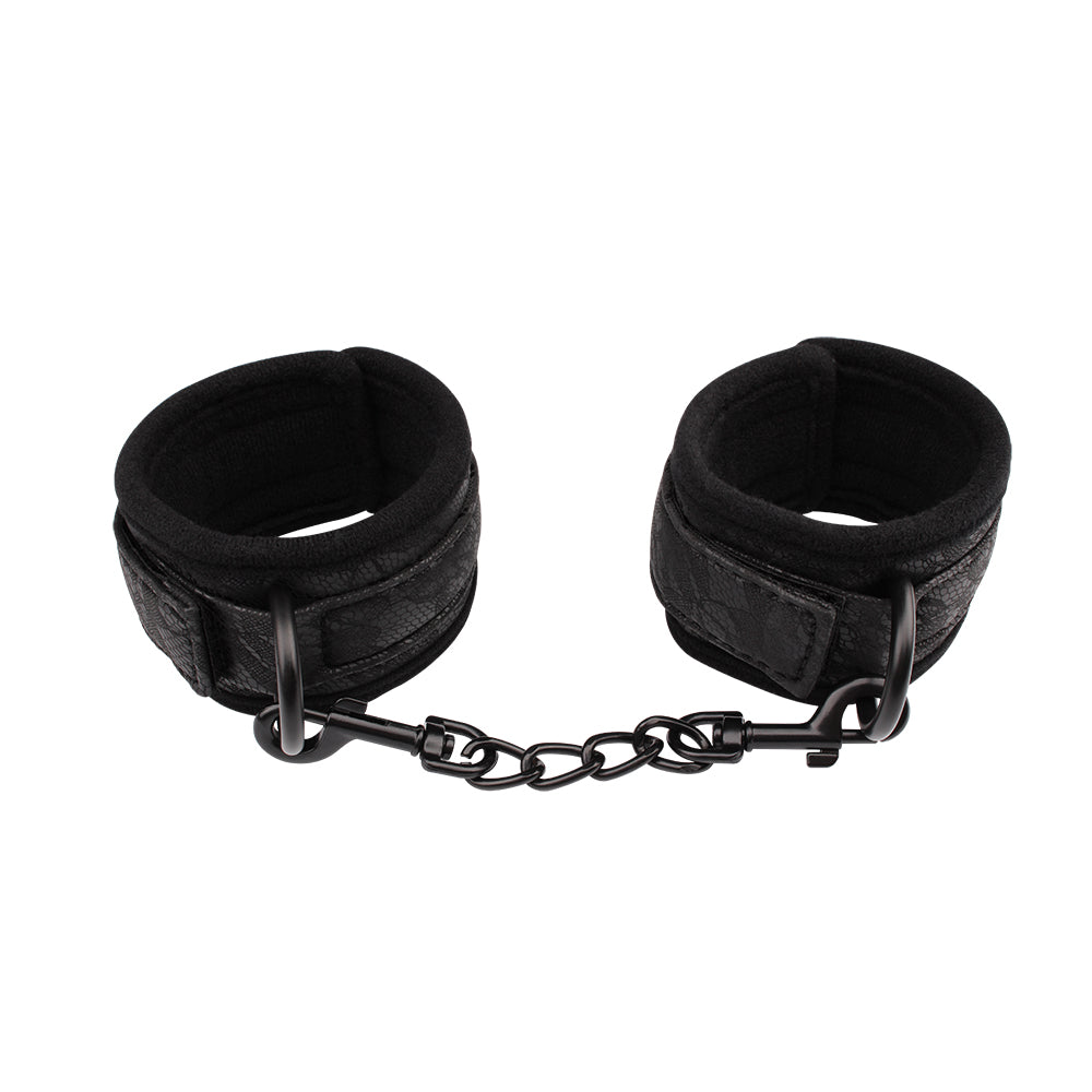Behave Tempt Him Bondage Play Hand Cuffs Black Cuffs And Restraints