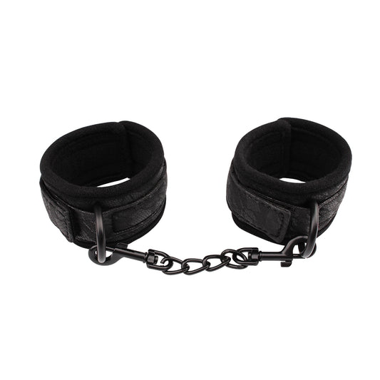 Behave Tempt Him Bondage Play Hand Cuffs Black - Cuffs And Restraints