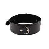 Behave Midnight Fully Adjustable Bondage Collar Black Collars and Leads