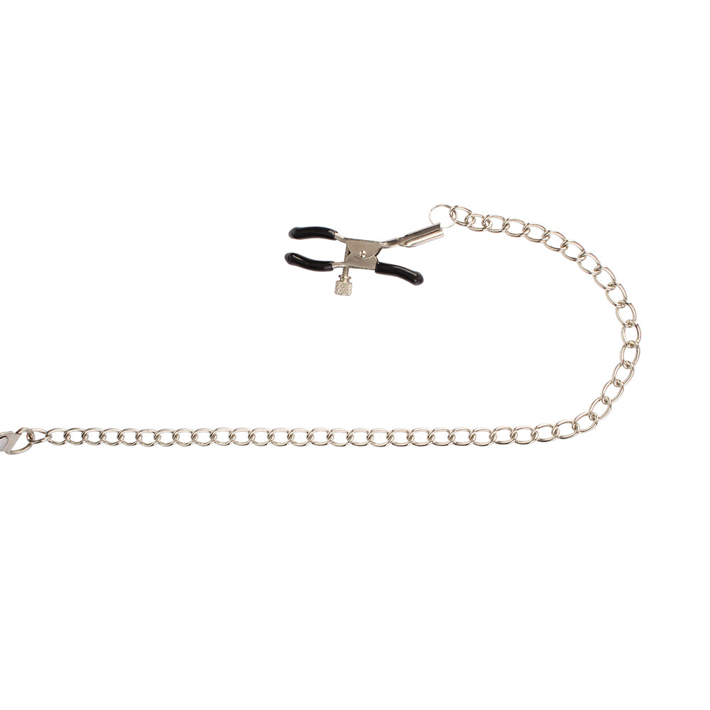 Chisa Breathable O-ring Gag with Nipple Clamps Bondage Gags and Bits