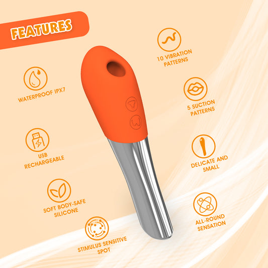 Lust Ripple Wallow Multi Function Clitoral Massager Orange {% if variant != 'Default Title' and variant != blank %} {% endif %} Clit Ticklers and Pulsators