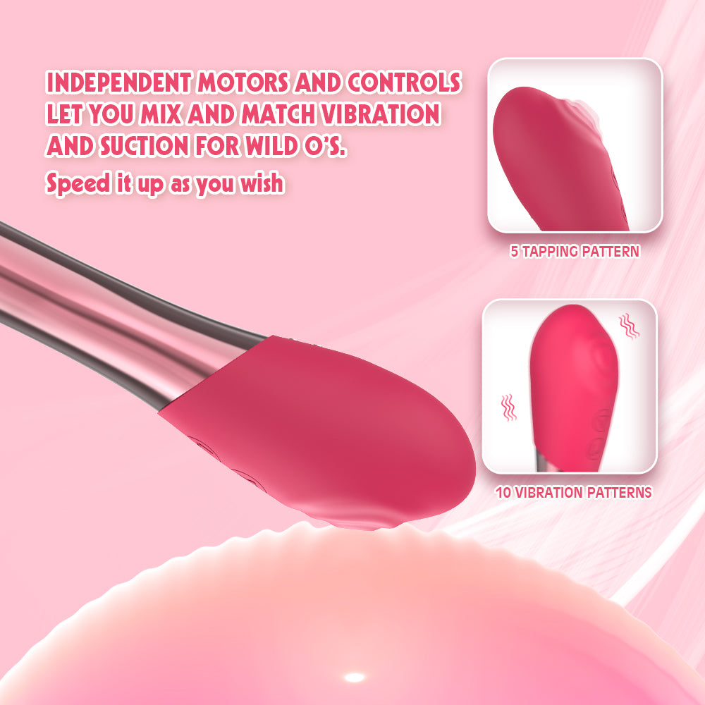 Lust Ripple Ardor 10 Function Clitoral Massager Pink Clit Ticklers and Pulsators