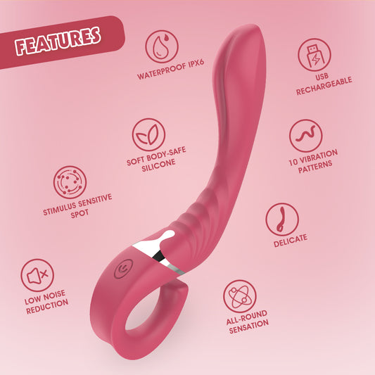 Lust Ripple Cavort 10 Function G Spot Vibrator Pink - G-Spot Vibrators