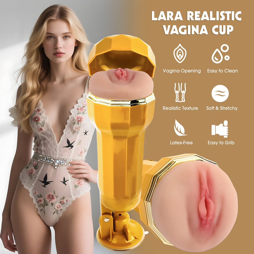 Chisa Lara Realistic Vagina Vibrating Cup Default Title Masturbators and Strokers