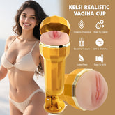 Chisa Kelsi Vibrating Realistic Vagina Cup Default Title Masturbators and Strokers