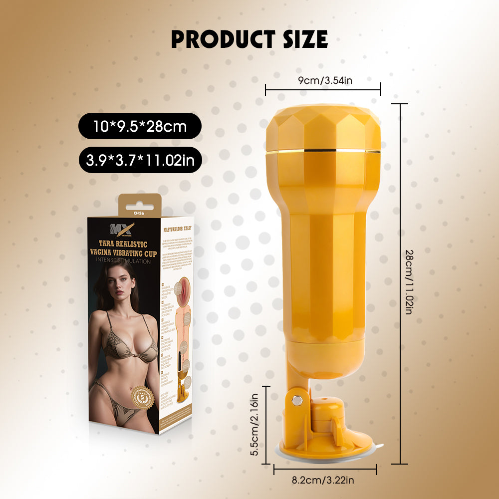 Chisa Tara Realistic Vagina Vibrating Cup Masturbators and Strokers