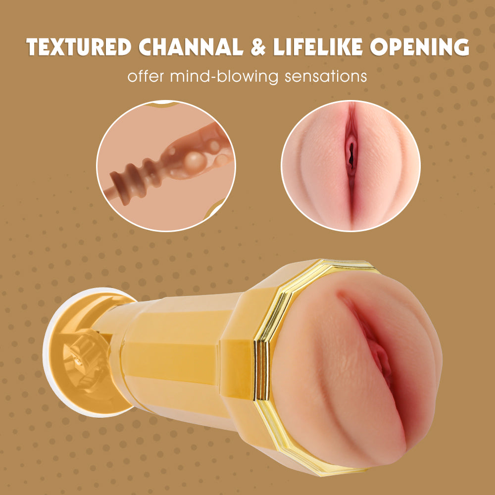 Chisa Abbie Realistic Vagina Vibrating Cup Masturbators and Strokers
