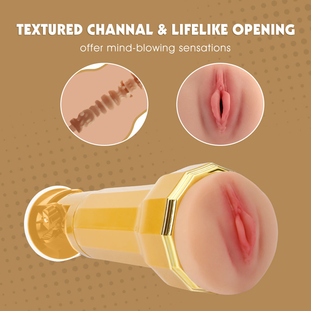Chisa Jessie Realistic Vibrating Vagina Cup Masturbators and Strokers
