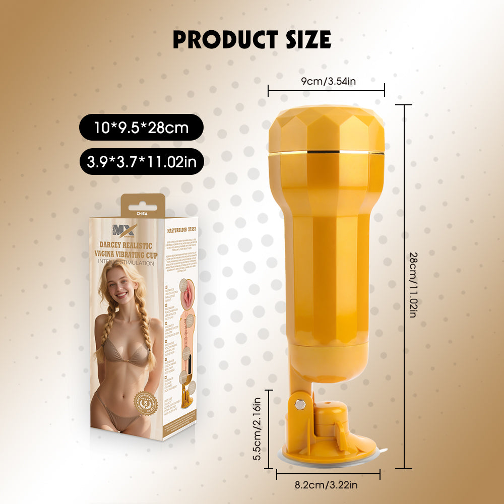 Chisa Darcey Realistic Vagina Vibrating Cup Masturbators and Strokers