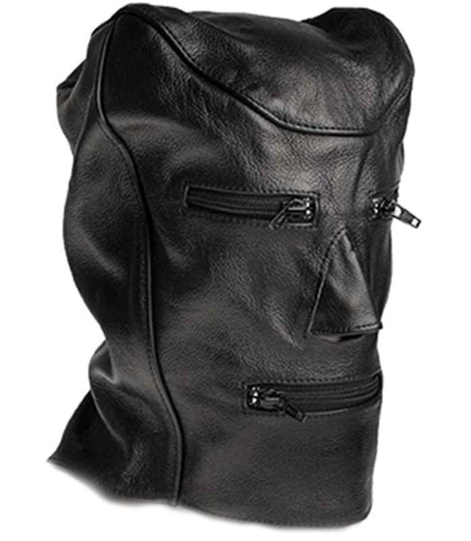 Lip & Eye Zip Bondage Hood - Bondage Hoods