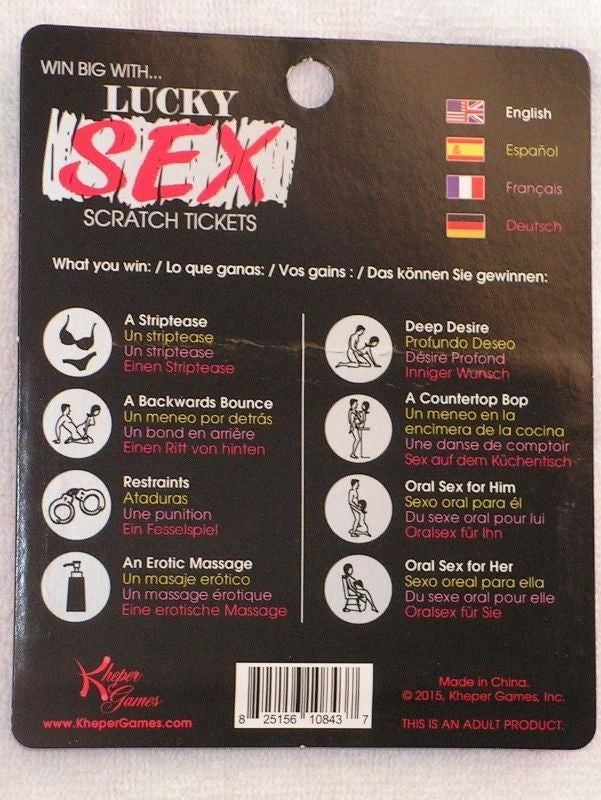 Lucky Sex Scratch Tickets Sex Games, Coupons and Tricks