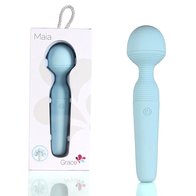 Maia Grace Rechargeable Pleasure Wand - Bendable, 15 Functions, Waterproof Body Wands