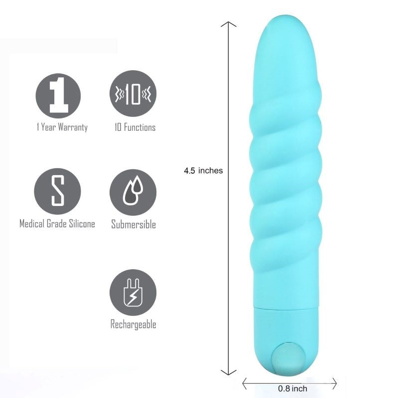 Maia Toys' Lola Teal - Supercharged Pleasure Companion Bullet Vibrators