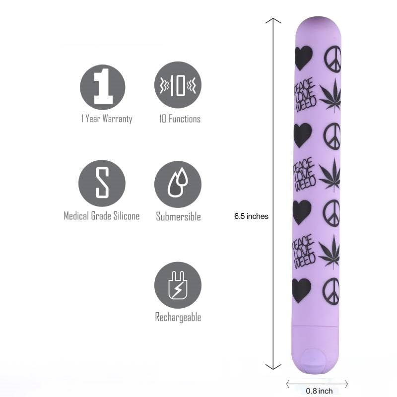 Maia Unity XL Peace Print - Waterproof Bullet Vibrator with 10 Functions Bullet Vibrators