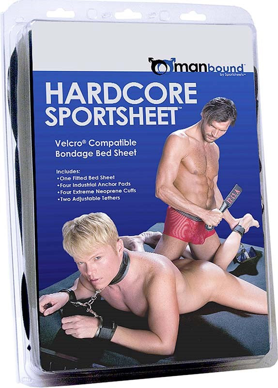 Manbound Hardcore Sportsheet - Secure Cuffs and Padded Restraint Set Cuffs and Restraints