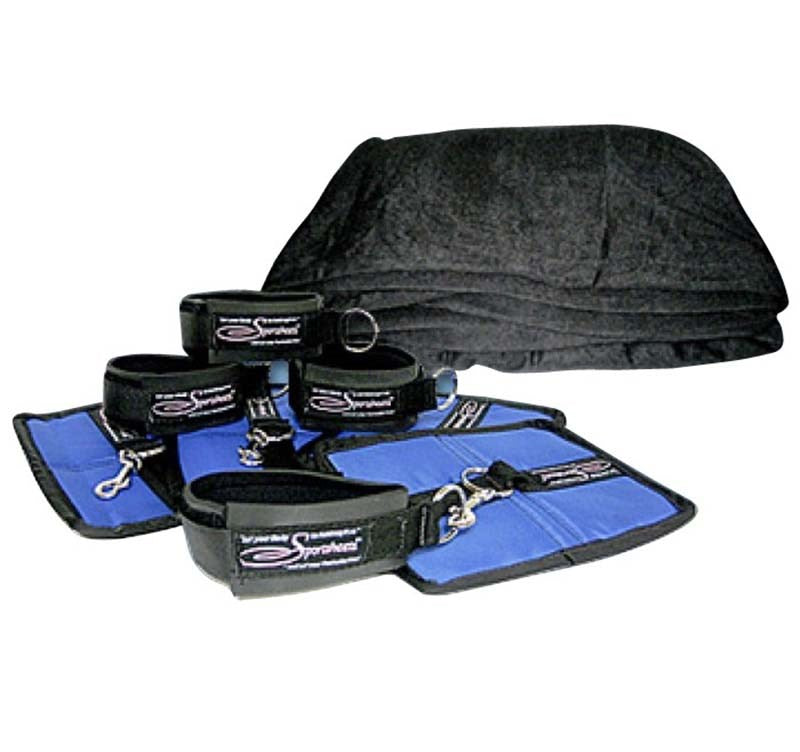 Manbound Hardcore Sportsheet - Secure Cuffs and Padded Restraint Set Cuffs and Restraints