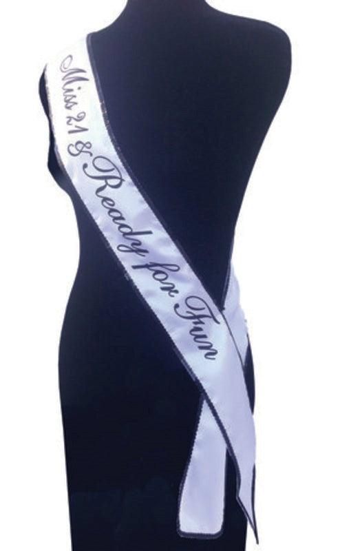 Miss 21 & Ready For Fun Sash Party Gifts and Novelties