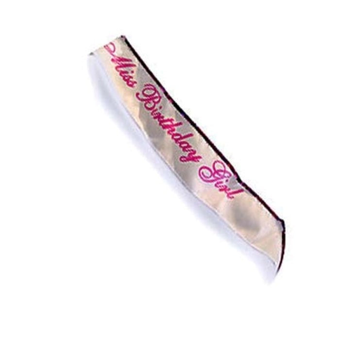 Miss Birthday Girl Sash Party Gifts and Novelties