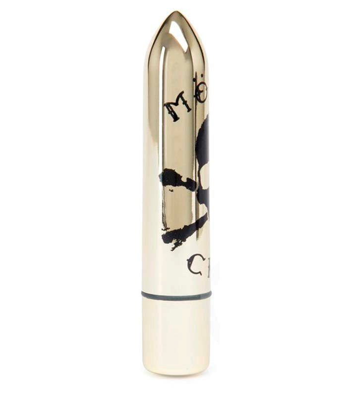 Motley Crue Classic Skull 10 Function Bullet Vibrator Gold Personal Massagers
