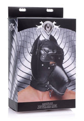 Muzzled BDSM Play Hood with Removable Muzzle Bondage Hoods