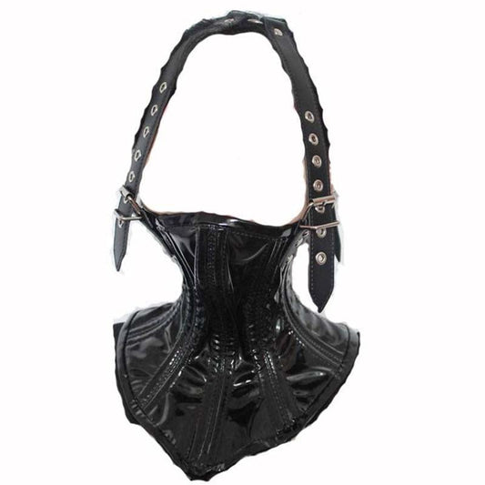 Neck Corset Head Harness Leather Cuffs and Restraints