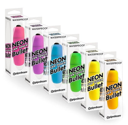 Pipedream Neon Luv Touch Vibrating Bullet Massager Set - Waterproof Vibrators