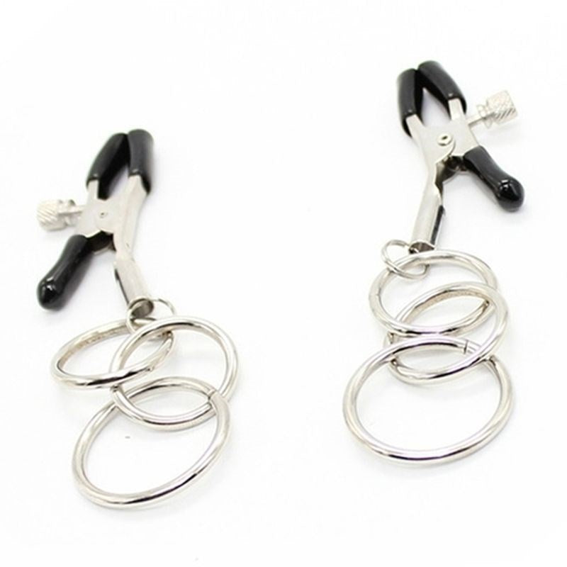 Nipple Clamps with 3 Ring Breast and Nipple Toys