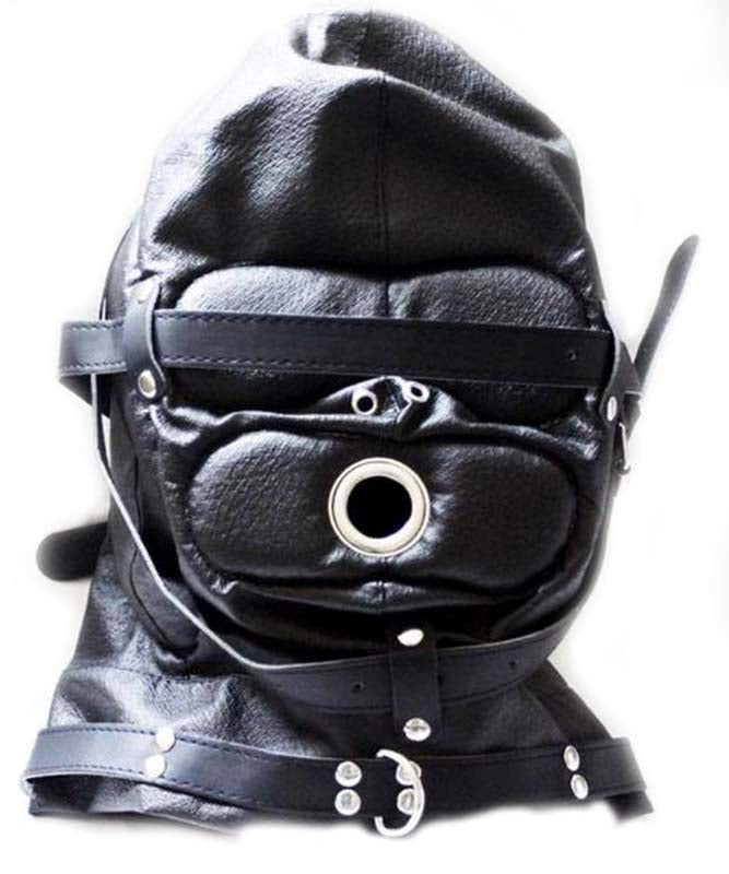ObeySir Sensory Deprivation Hood Leather Bondage Hoods