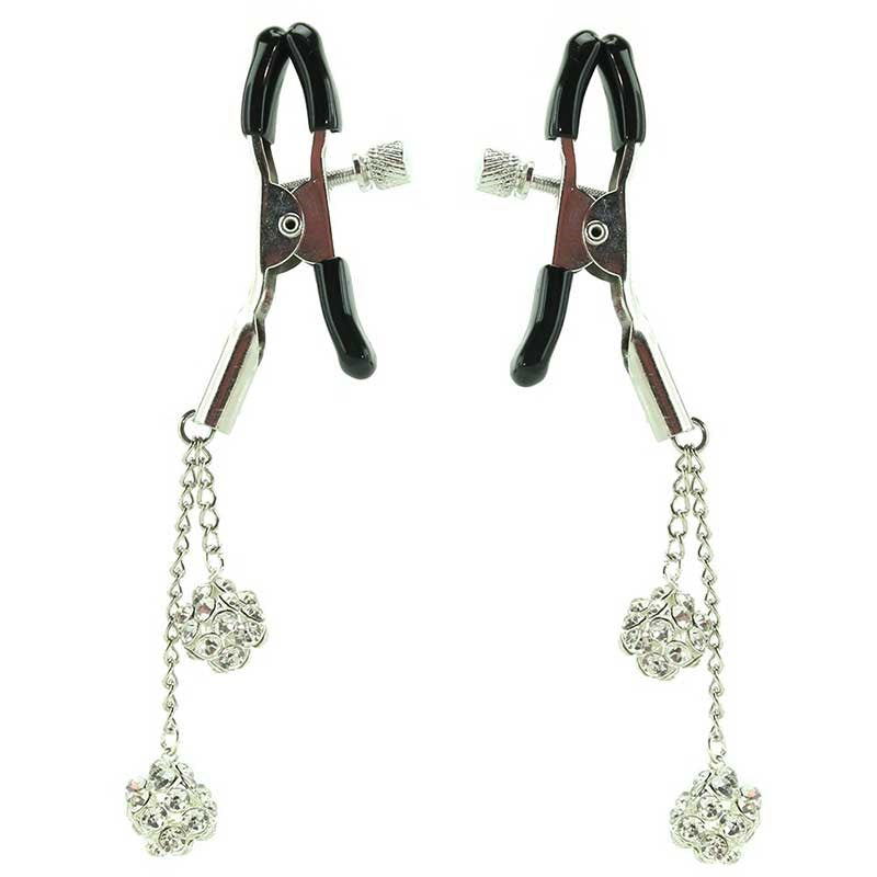 Ornament Adjustable Nipple Clamps With Jewel Accents Nipple and Clit Clamps