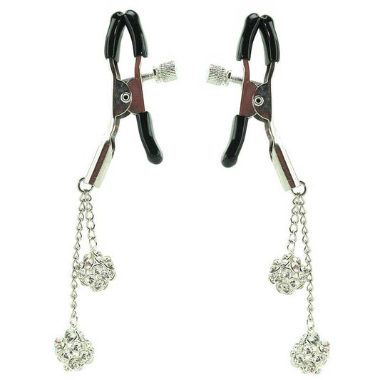 Ornament Adjustable Nipple Clamps With Jewel Accents Nipple and Clit Clamps