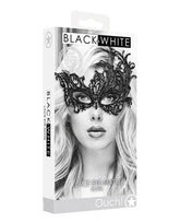 Ouch Black and White Lace Eye Mask Royal Fancy Dress Ups