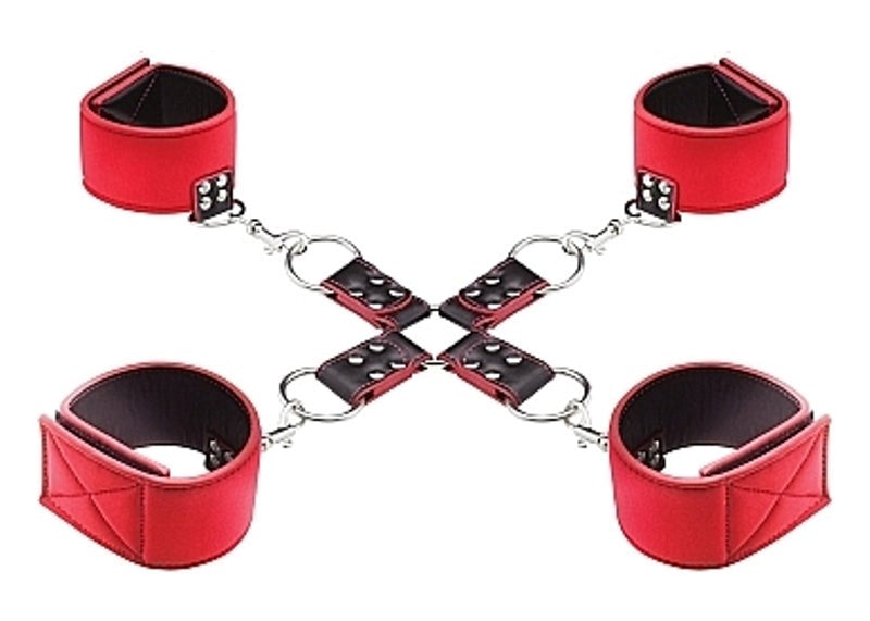 Ouch Reversible Hogtie Red Cuffs and Restraints