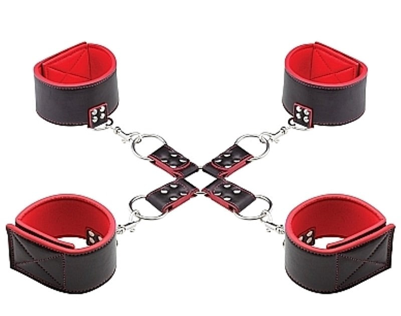 Ouch Reversible Hogtie Red Cuffs and Restraints