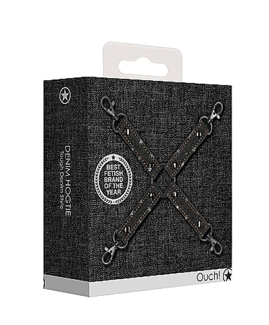 OUCH! Denim Hogtie - Black - Cuffs and Restraints