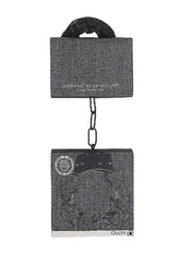 OUCH! Denim Metal Handcuffs - Black Cuffs and Restraints