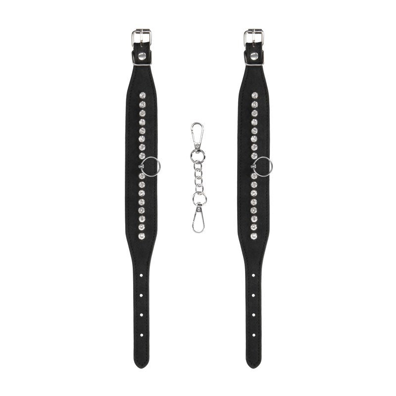 OUCH! Diamond Studded Ankle Cuffs Cuffs and Restraints