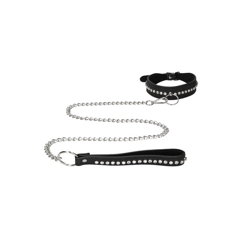 OUCH! Diamond Studded Collar With Leash Collars and Leads