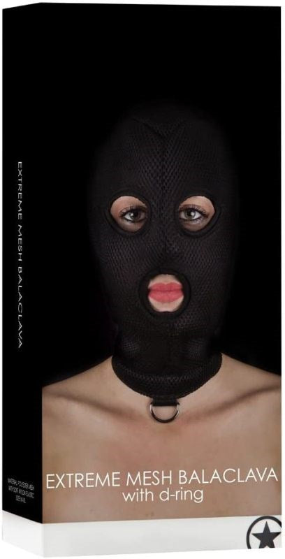 Ouch! Extreme Mesh Balaclava with D-Ring - Masks And Blindfolds