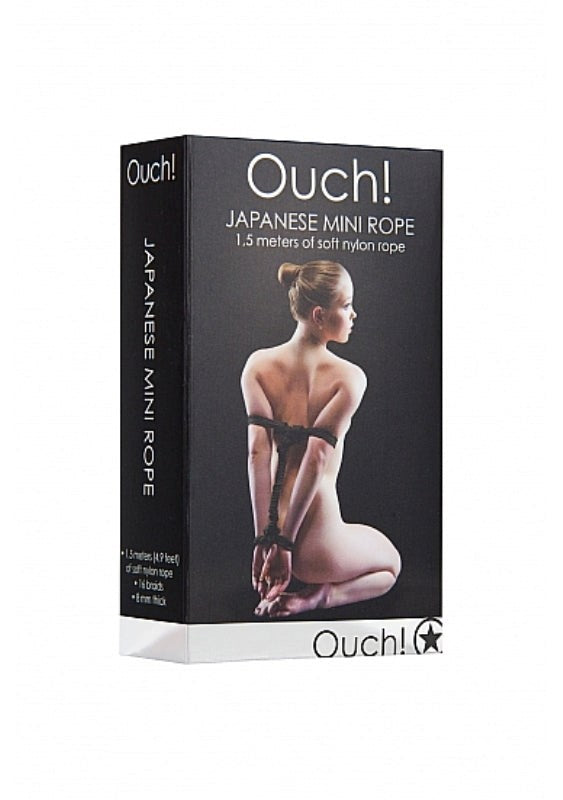 Ouch! Japanese Mini Rope 1.5m Black Cuffs and Restraints