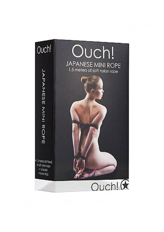 Ouch! Japanese Mini Rope 1.5m Black - Cuffs and Restraints
