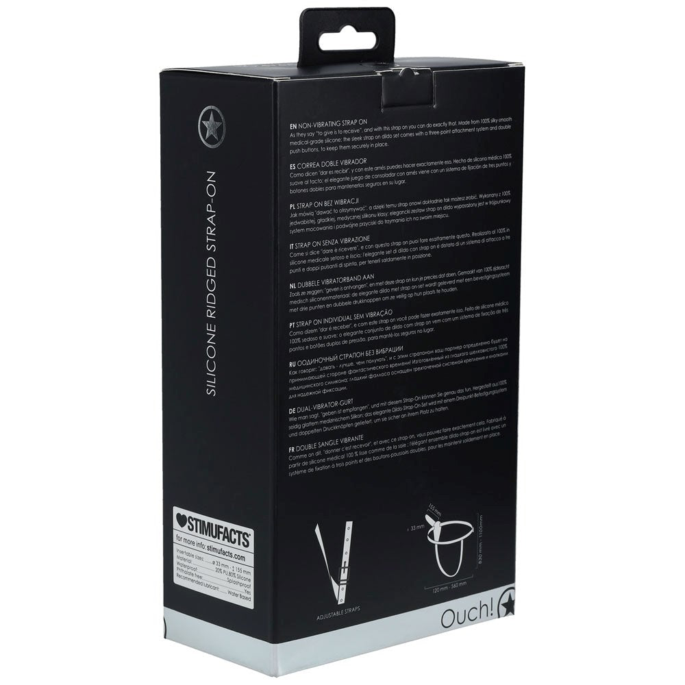 OUCH! Silicone Ridged Strap-On - Elevate Your Intimate Experiences Realistic Dildos