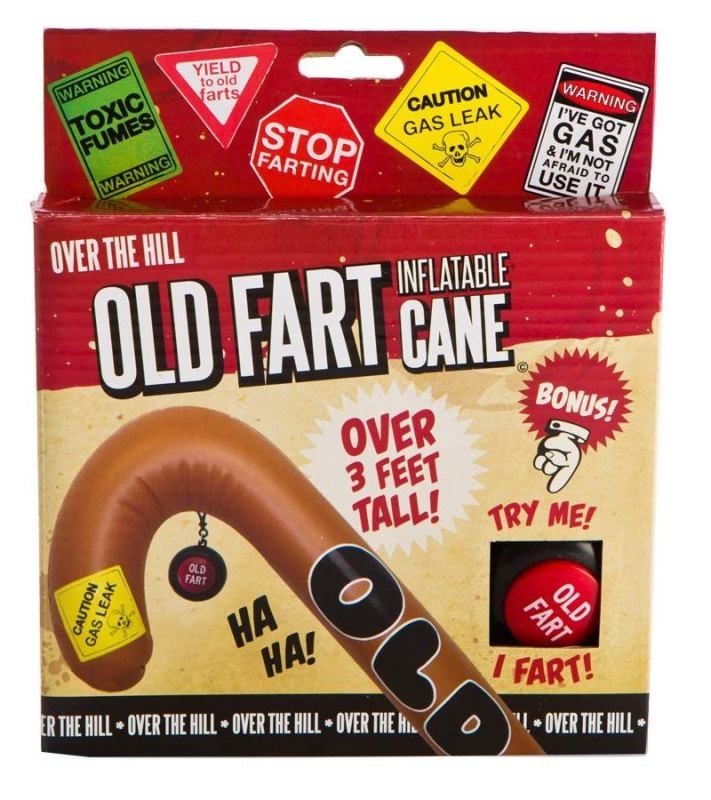 Over the Hill Old Fart Inflatable Cane Bachelorette and Bucks
