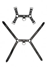 Pain Leather Male Chest Harness Cuffs and Restraints