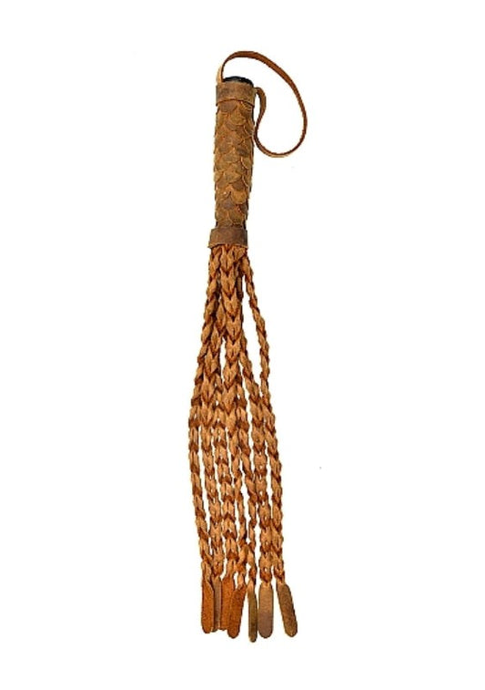 Pain Medieval Braided Tan Whip - Whips And Crops