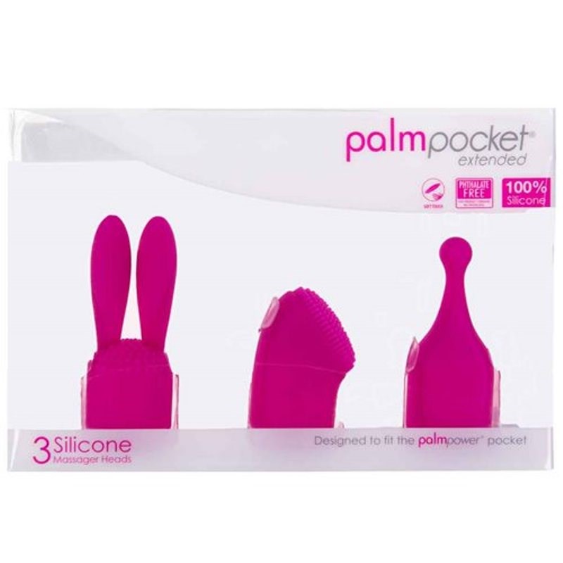 Palm power Pocket Extended Silicone Attachment Set Vibrator Accessories