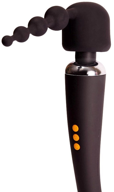 Pornhub Climax Rechargable Wand Set Black Waterproof Vibrators