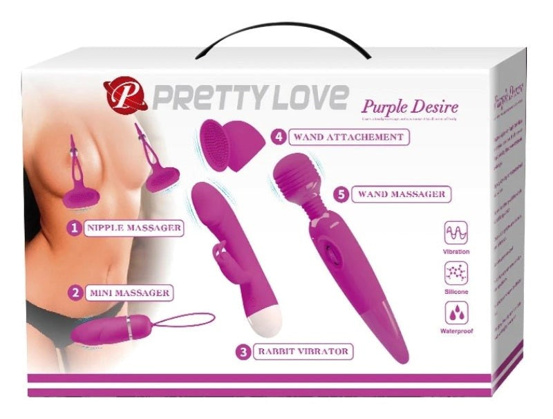 Pretty Love Purple Desire 5-piece Kit Breast and Nipple Toys