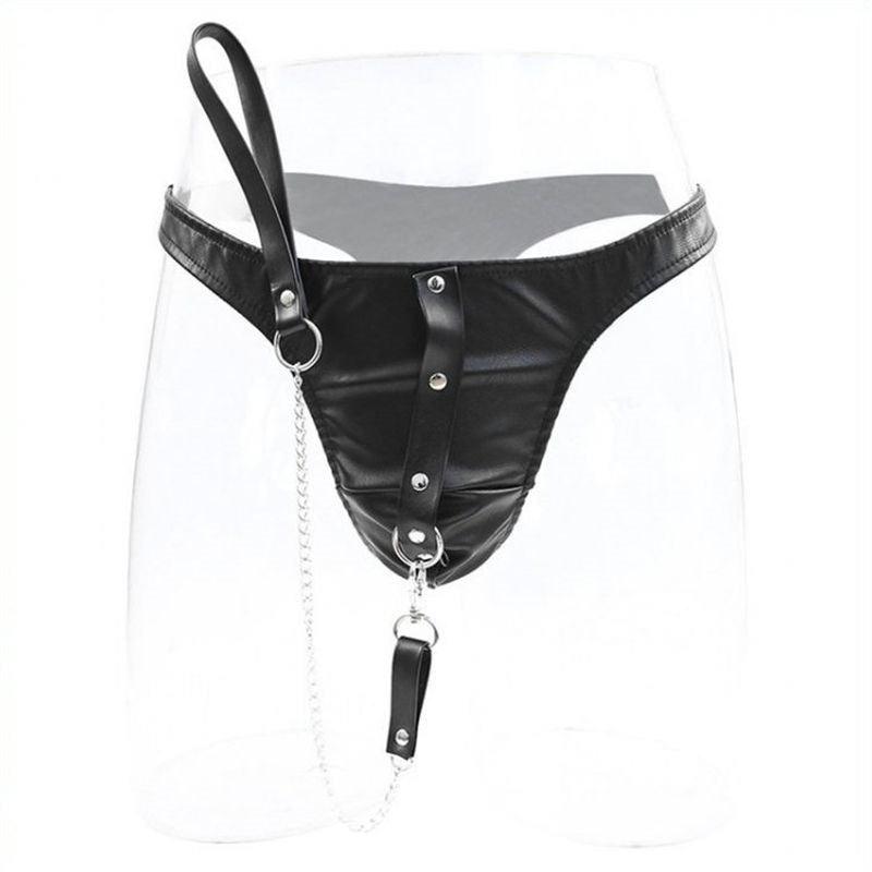 PU Panty With Lead Cuffs and Restraints